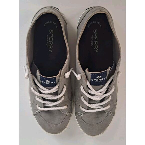 Sperry Top-Sider Sneakers Shoes Women's Size 9 Gray STS81821 Memory Foam Lace Up - Picture 6 of 8